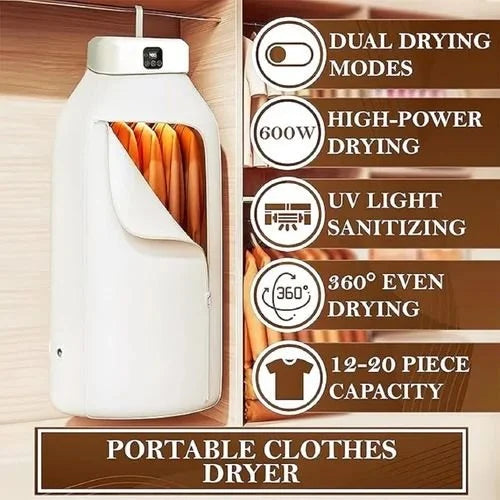 Portable Electric Clothes Dryer – 10KG Capacity